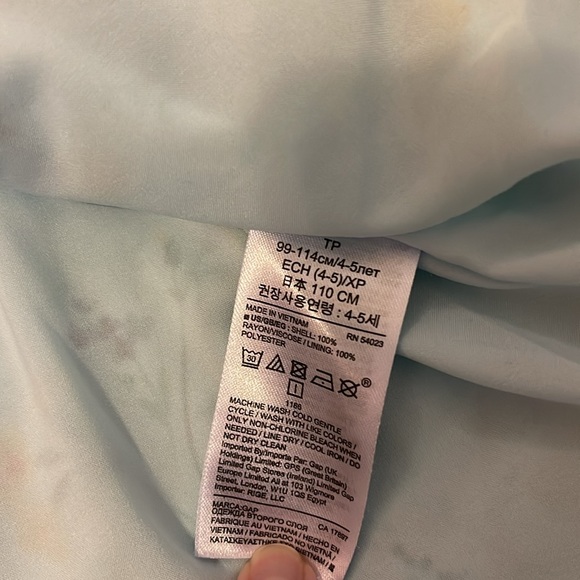 Gap Kids Girls Easy Raglan Floral Flutter Dress XS - Picture 9 of 10